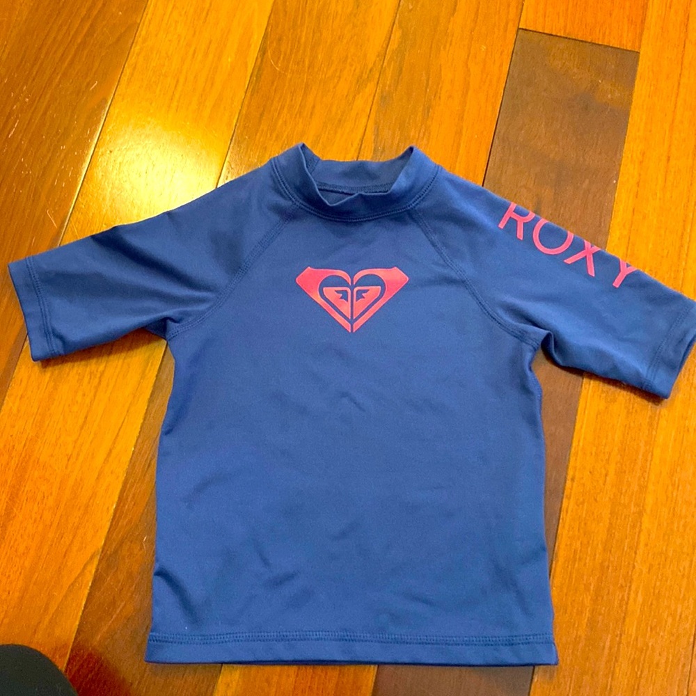 Roxy girls blue rash guard